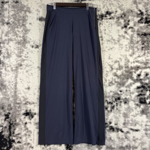 Athleta Gramercy Track Trouser Womens Size 4 Navy Blue Performance Casual Pocket - Picture 1 of 14